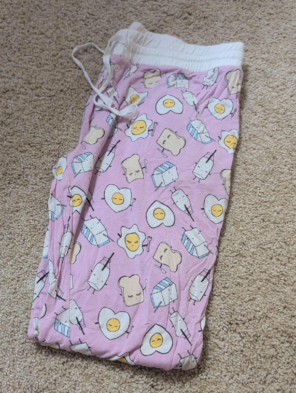Little Sleepies Womens Pink Breakfast-Print Pajama Pants
